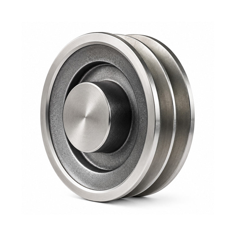 SPZ Section Un-Bored Aluminium Pulley with 2 Grooves 140mm Pitch Diameter (Hub Does Not Protrude Pulley Wall)