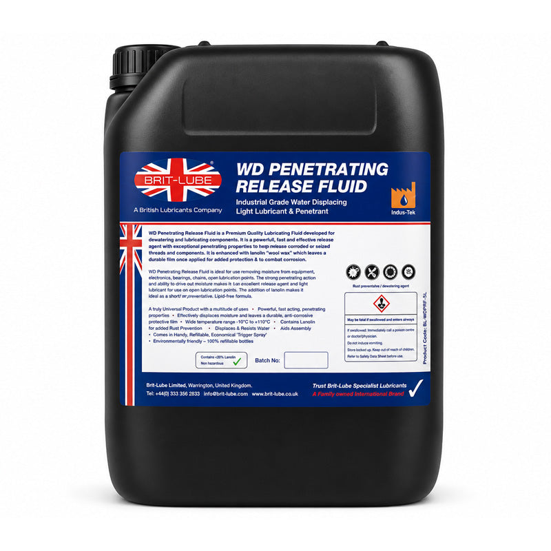 Brit-Lube Indu-Tek WD Penetrating Release Fluid 20 Litre - Allow 2-3 Days