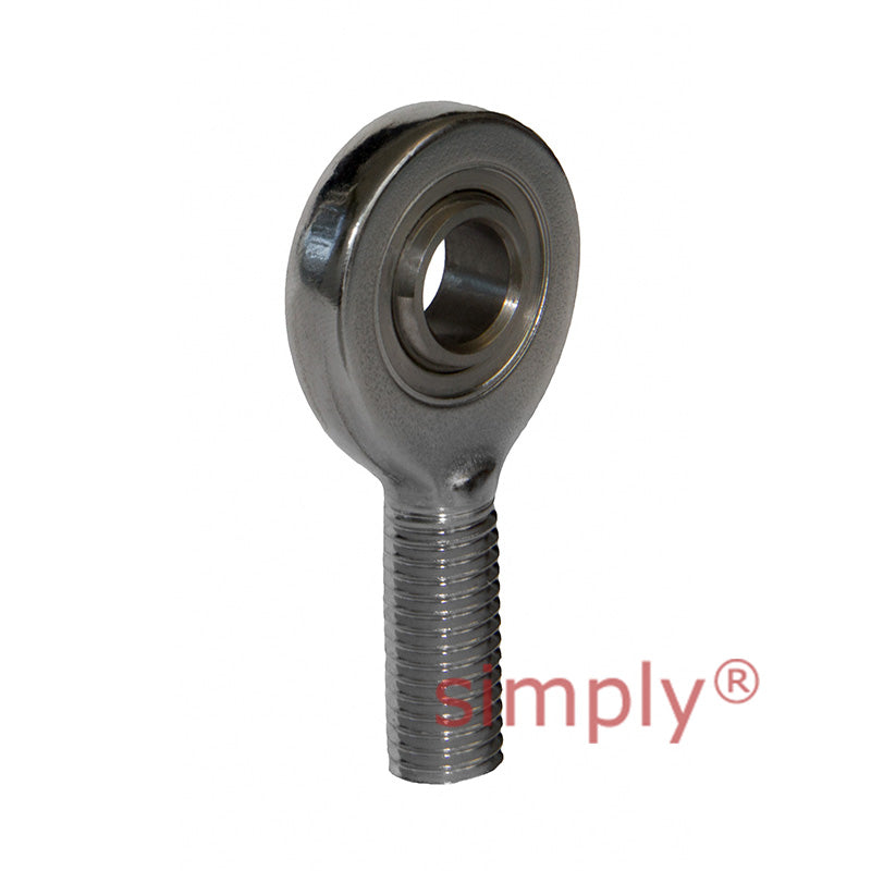 Fluro EA35DNIRO Right Hand Stainless Steel / PTFE Lined Maintenance Free Male Plain Rod End M36x3 Thread