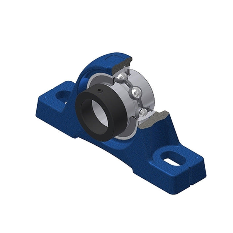 SNR EXPE205-16 Imperial Cast Iron Two Bolt Pillow / Plummer Block Housing with 1 inch Eccentric Collar Insert - Allow 2-3 Days