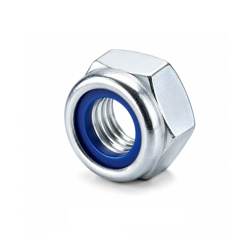Unifix M16x24 - Class 10 Steel Insert Nut DIN 985 with 2mm Pitch and Galvanised Finish - Allow 2-3 Days