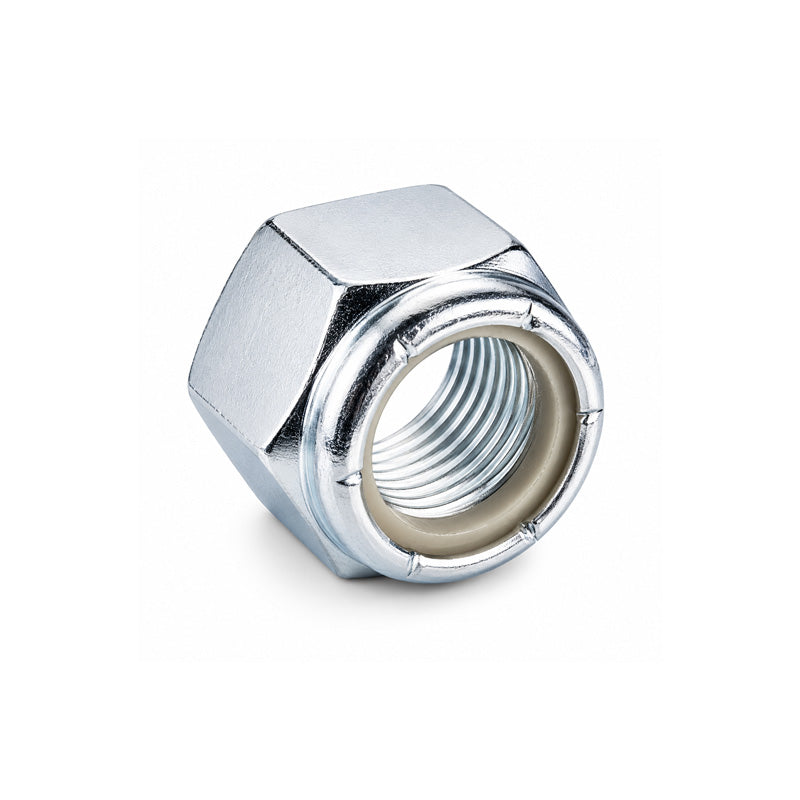 M10 Bright Zinc Plated High Tensile Steel Nyloc Locking Nut