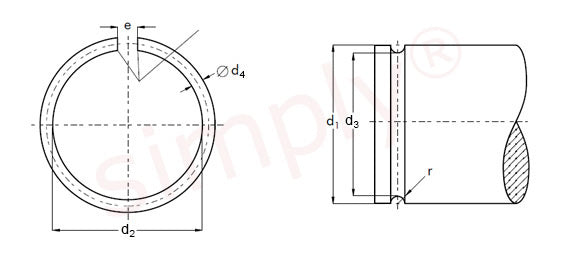 RSR120MM Round Snap Ring 120mm Nominal Shaft Diameters