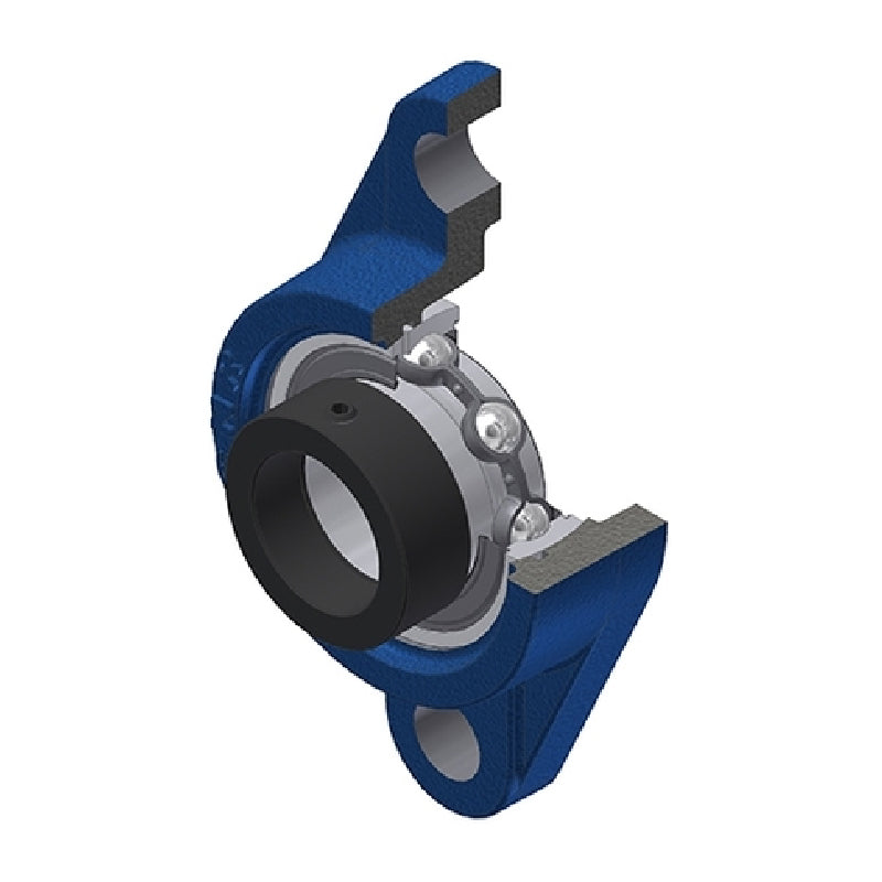 SNR ESFL208 Metric Two Bolt Cast Iron Oval Housing with 40mm Bore Eccentric Collar Insert - Allow 2-3 Days