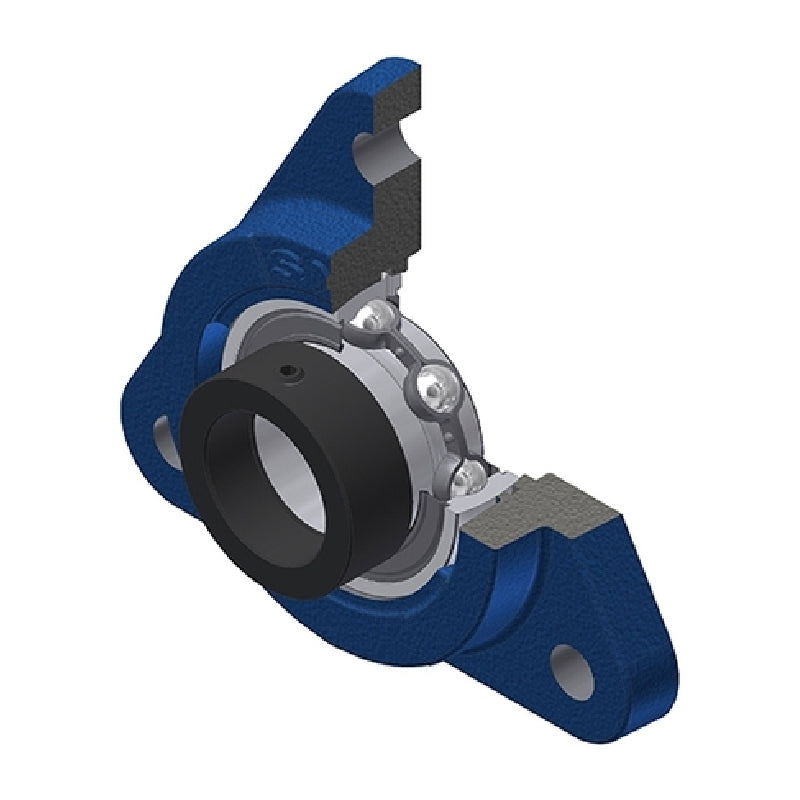 SNR ESFTE210 Metric Three Bolt Cast Iron Triangular Housing Unit with Eccentric Collar Insert 50mm Bore - Allow 2-3 Days