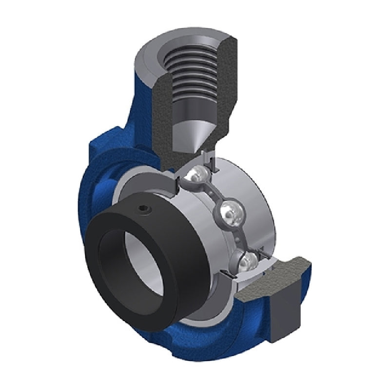 SNR EXEHE201 Metric Cast Iron Hanger Bearing Unit with Eccentric Collar Insert 12mm Bore - Allow 2-3 Days