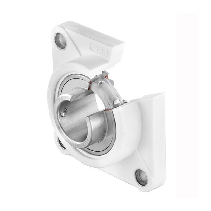 SNR SUCFPL207FG1 Metric Sentinel Thermoplastic Four Bolt Square Flanged Bracket Housing Unit with35mm Bore Insert - Allow 2-3 Days
