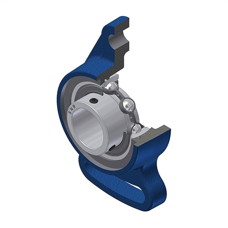 SNR USFA202N Metric Cast Iron Adjustable Flange Unit with 15mm Insert - Allow 2-3 Days
