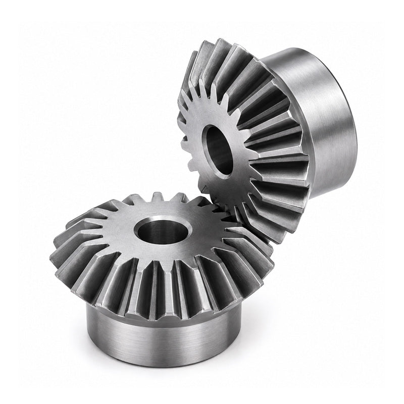 SRB10/2 16/32 Tooth Metric En8 Steel Bevel Gear Set 2:1 Ratio 1.0 MOD 20deg Pressure Angle