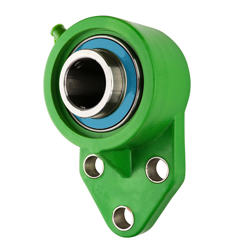 SSBFBLPL205 Metric Thermo Plastic Three Bolt Bracket Flange Housing with 25mm Bore Stainless Insert