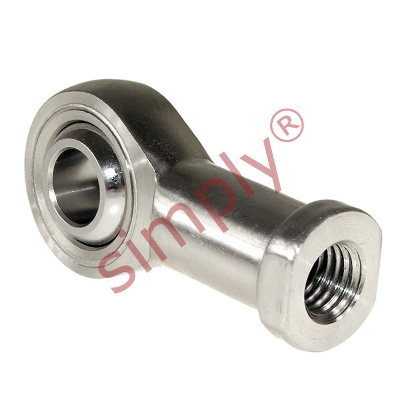 Budget SSPHS14/F1 Right Hand Stainless Steel / PTFE Lined Plain Female Rod End 14mm Bore M14x1.5 Thread