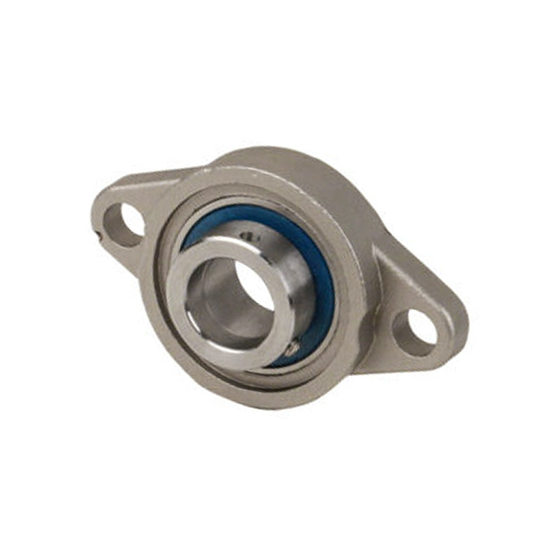 SSUFL005 Corrosion Resistant 2 Bolt Oval Bearing with Stainless Lock Collar 25mm Insert