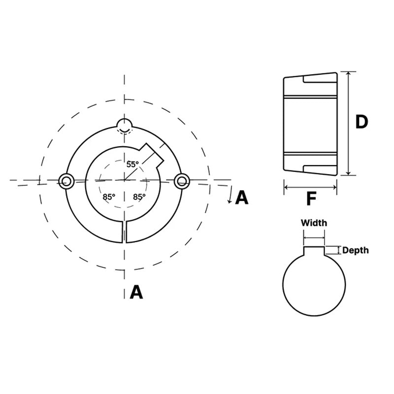 1215-28 Tapered Locking Bush with 28mm Bore