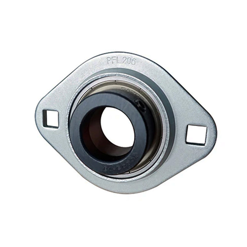 SAPFL206-17 Oval 2 Bolt Pressed Steel Bearing Housing with 1-1/16 inch Collar Insert