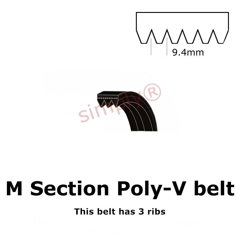 2515PM/990M Pix Poly V Multiple Ribbed Belt 2515mm/99 inch Length with 27 Ribs Allow 2-3 Days