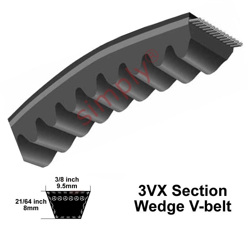 Major Brand 3VX315 / XPZ800 Narrow Profile Cogged V-Belt