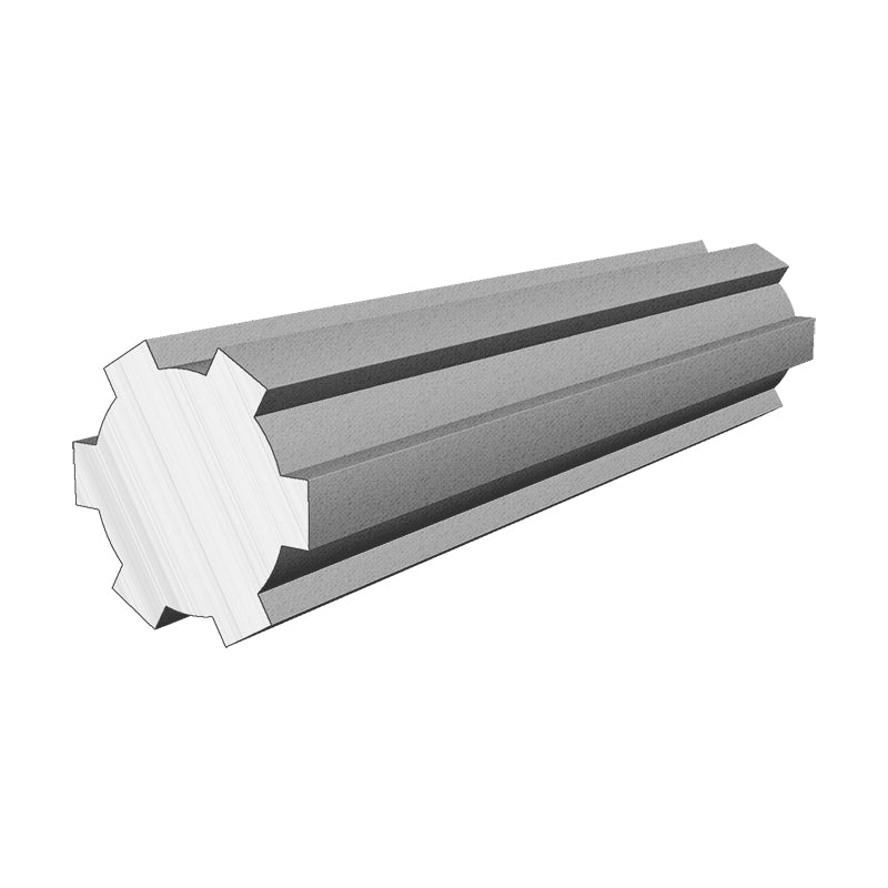 Branded SPSST32X26X6/1 Metric Stainless Steel Splined Shaft with 6 Splines 26x32x1000mm - Allow 2-3 Days