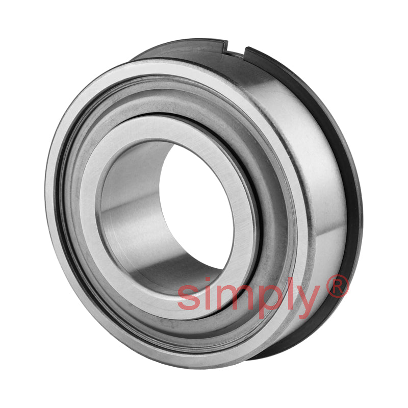 RBC 7510DLG/NR Heavy Duty Precision Ground Rubber Sealed with Trash Guard Radial Bearing with Snap Ring 0.625x1.75x0.625 inch - Allow 2-3 Days