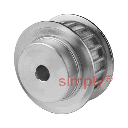 Aluminium  Pilot Bore T5 Timing Pulley with Flanges 5mm Pitch 32 Tooth for 25mm Wide Belts