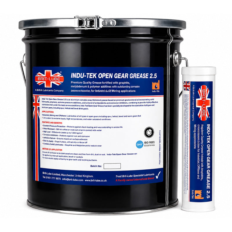Brit-Lube Indu-Tek Open Gear Grease 2.5 12.5kg - Allow 2-3 Days