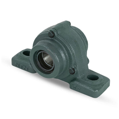 NTN C-UCP206-104D1 Imperial Cast Iron Two Bolt Pillow / Plummer Block Housing with 1-1/4 inch Bore Insert with Cast Iron Cover - Open Version - Allow 2-3 Days