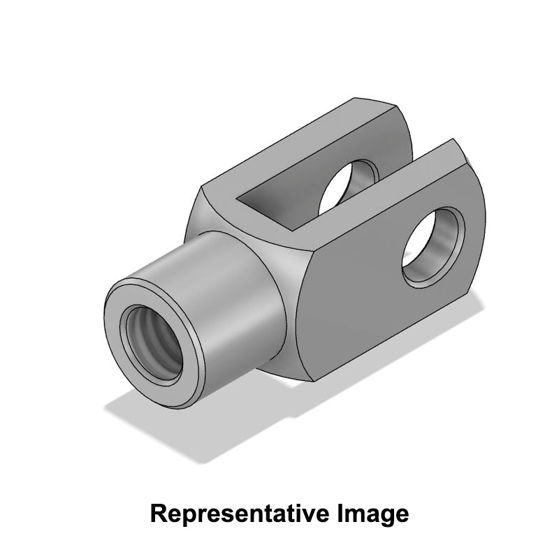 Chiavette GA20x40FGLH Left Hand Female Aluminium Clevis 20mm Bore 40mm Base / Bore Center M20x1.5 Thread - Allow 7-10 Days
