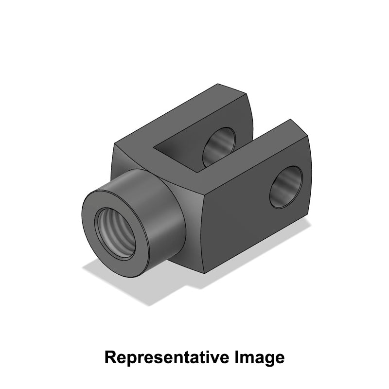 Chiavette G8x16LH CNOMO Left Hand Female Steel Clevis 8mm Bore 16mm Base / Bore Center M10x1.5 Thread - Allow 7-10 Days