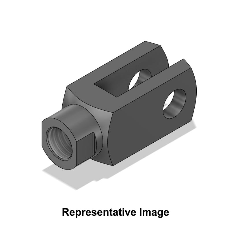 Chiavette GR12X48LH Left Hand Female Steel Rotating Clevis 12mm Bore 48mm Base / Bore Center M12x1.75 Thread - Allow 7-10 Days