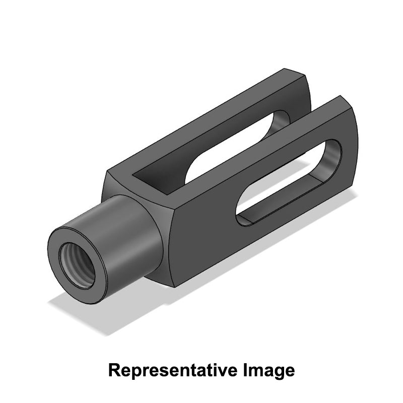Chiavette GS14X56FGLH Left Hand Female Steel Clevis with Elongated Hole 14.1mm Bore 56mm Base / Bore Center M14x1.5 Thread - Allow 7-10 Days