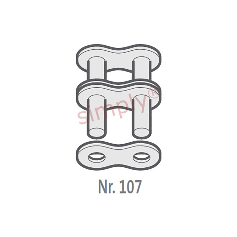 Renold Blue Box 120-2-NO107 ANSI / AS Duplex Chain Outer Link To Be Riveted 1-1/2 inch Pitch