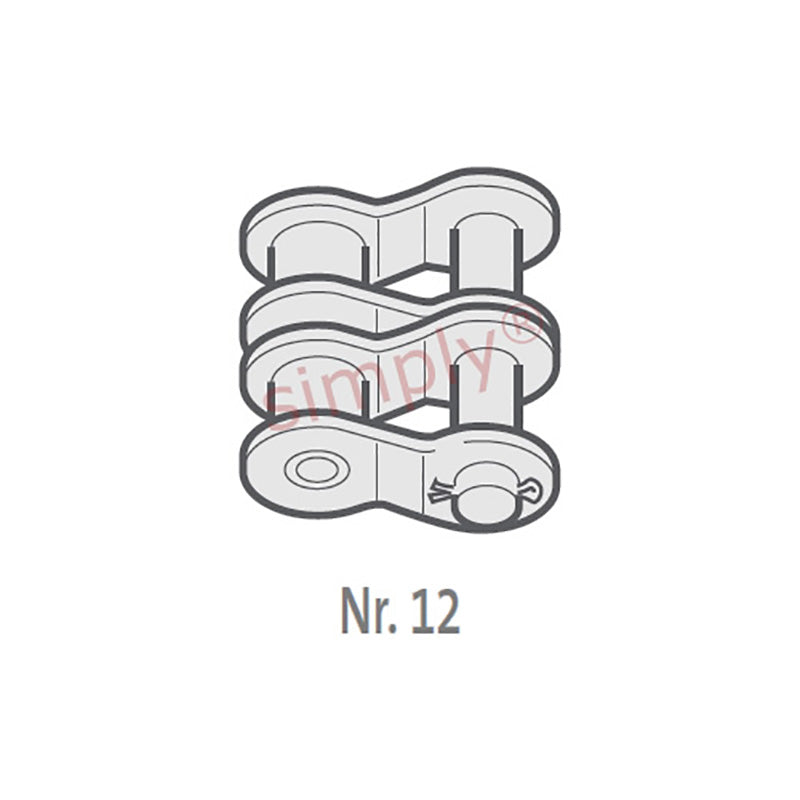 Branded 32B-2-NO12 BS Duplex Chain Single Cranked Cottered Link 2 inch Pitch
