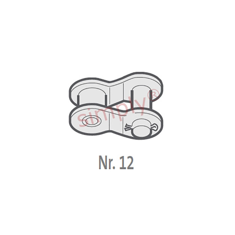 Branded 160-1-NO12 ANSI / AS Simplex Chain Single Cranked Cottered Link 2 inch Pitch