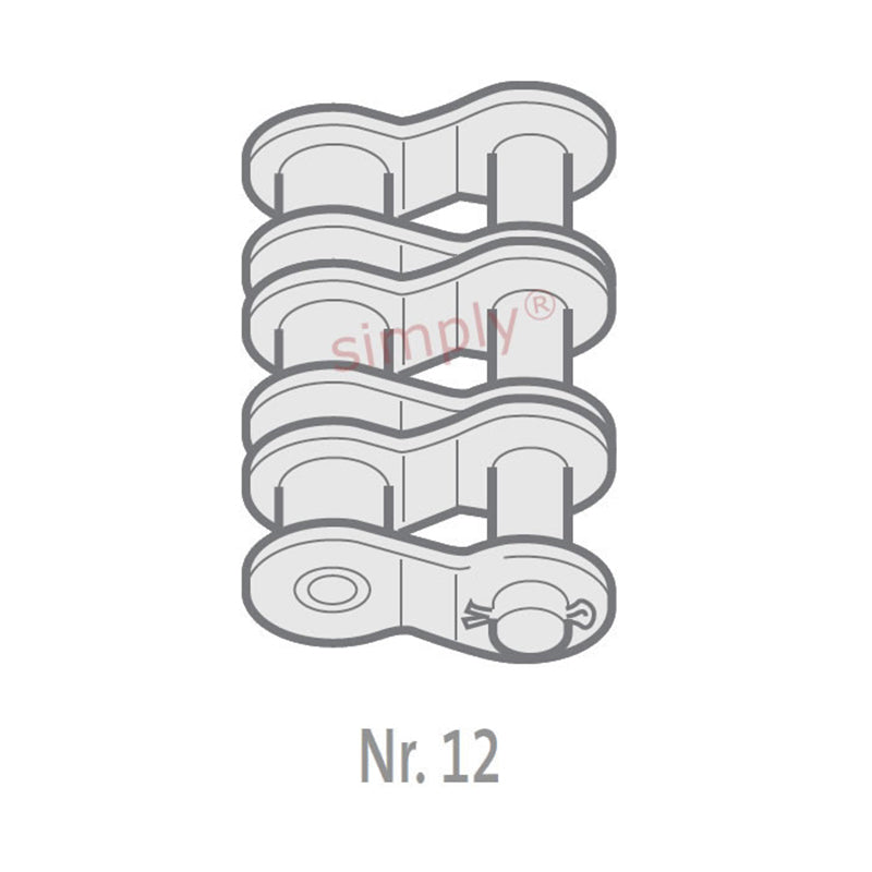 Renold Blue Box 16B-3-NO12 BS Triplex Chain Single Cranked Cottered Link 1 inch Pitch
