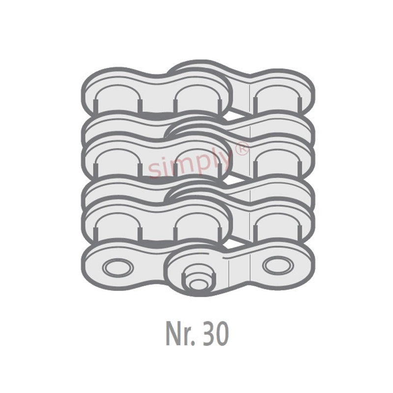 Renold Synergy 50-3-NO30 ANSI / AS Triplex Chain Double Cranked Link 5/8 inch Pitch