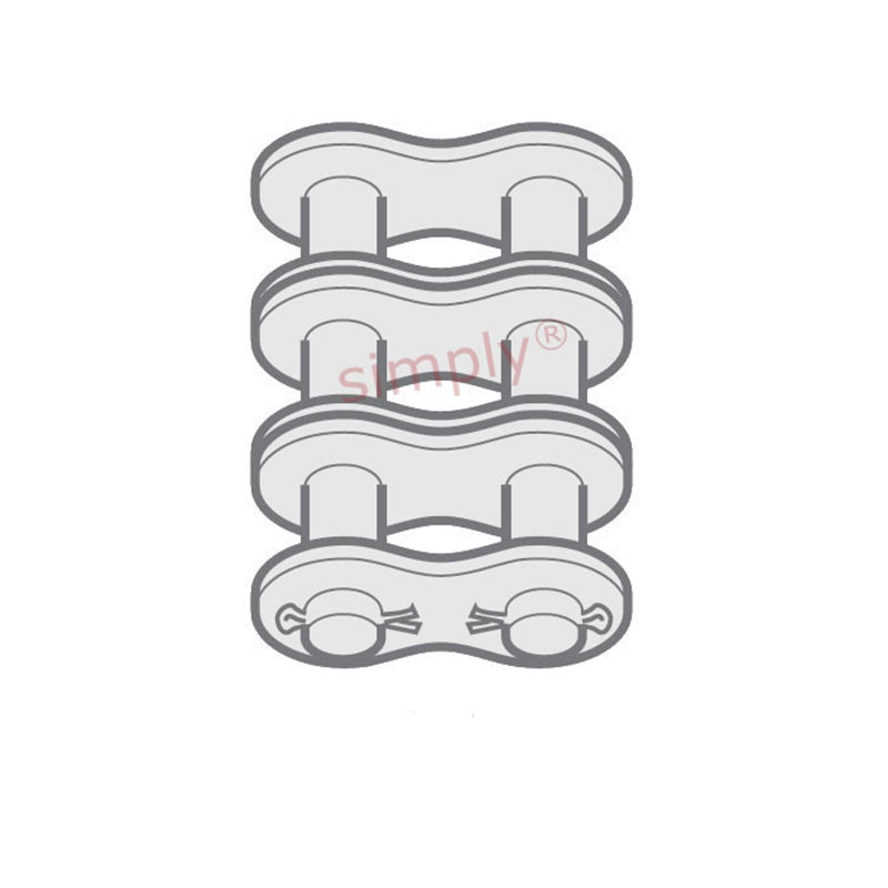 Renold Synergy 20B-3-NO58 BS Triplex Chain Cottered Connecting Link 1-1/4 inch Pitch