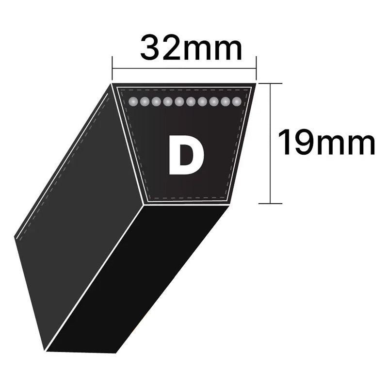 D133 Premier Quality D-Section V-Belt - Allow 2-3 Days