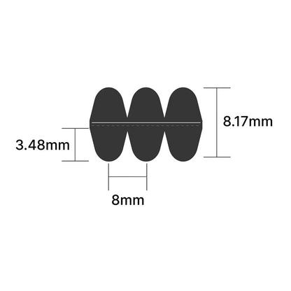 DD4326-14M-55 Continental Double-Sided Timing Belt 55mm Wide 14mm Pitch 309 Teeth