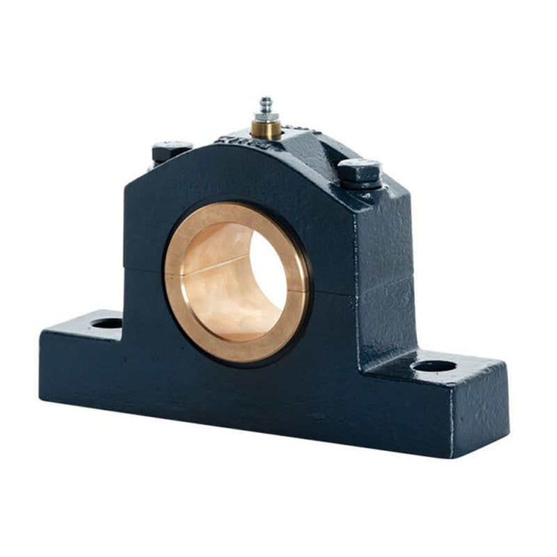 Major Brand DIN505-40M Medium Duty Metric Split Cast Iron Two Bolt Pillow / Plummer Block Housing with 40mm Bore Gunmetal Bush Insert - Allow 3-4 Weeks
