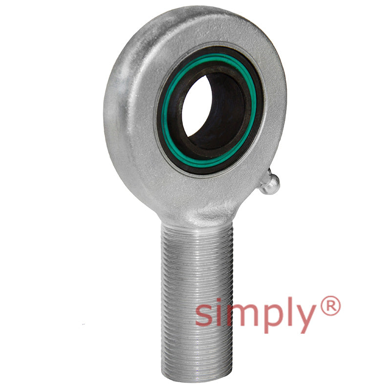 Fluro EAL402RS Left Hand Zinc Plated Steel / Steel Male Plain Rod End M39x3 Thread