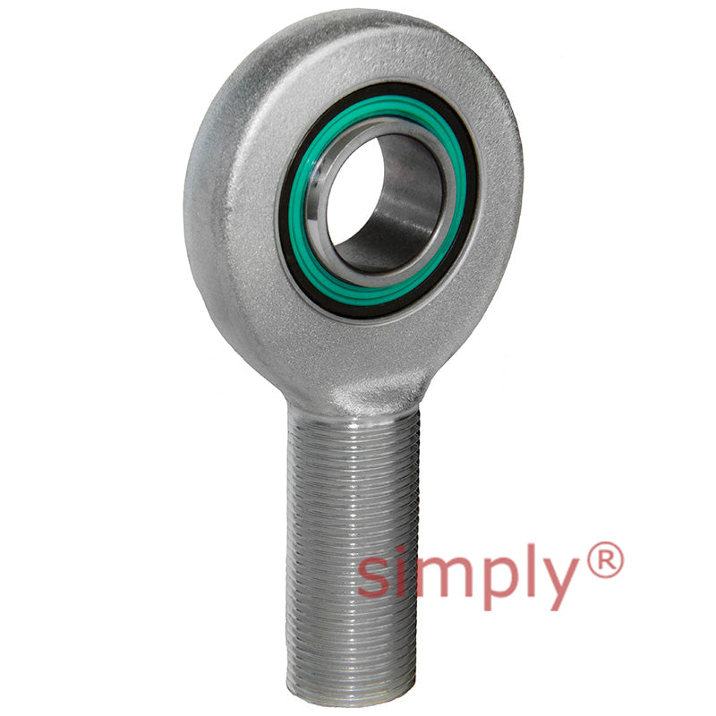 Fluro EA20D2RS Right Hand Zinc Plated Steel / Steel Maintenance Free Male Plain Rod End M20x1.5 Thread
