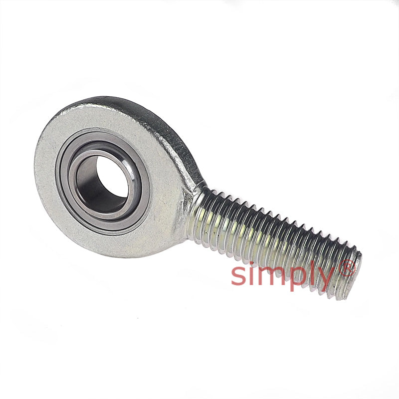 Fluro EA16D Right Hand Zinc Plated Steel / Steel Maintenance Free Male Plain Rod End M16 Thread