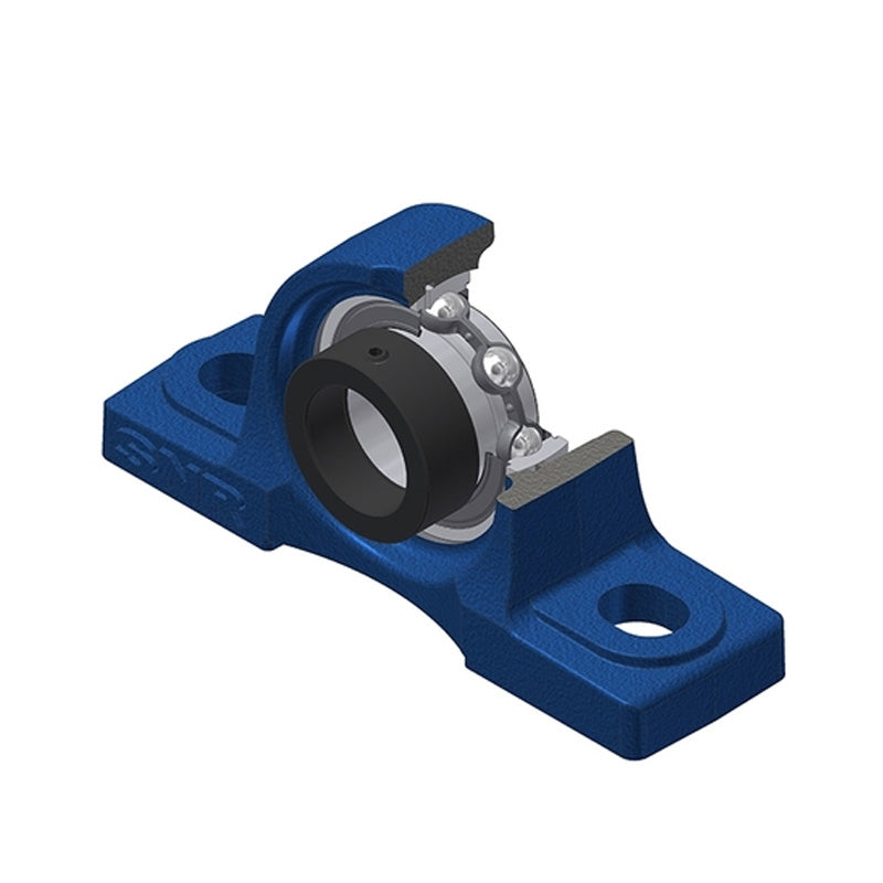 SNR ESP207 Metric Cast Iron Two Bolt Pillow / Plummer Block Housing with 35mm Eccentric Collar Insert - Allow 2-3 Days