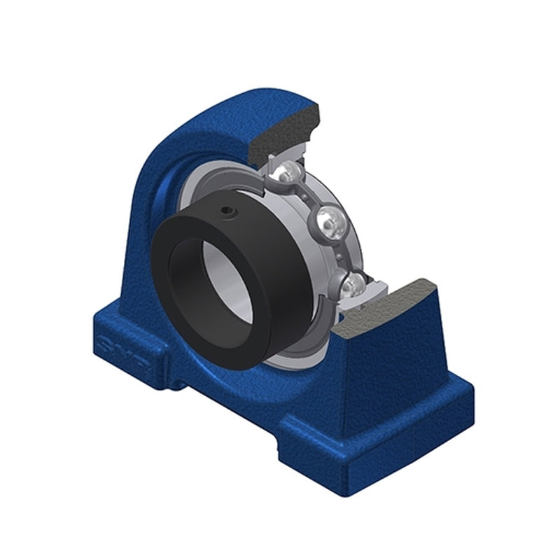 SNR ESPA204 Threaded Base Small Footprint Metric Pillow / Plummer Block Housing with Eccentric Collar Insert 20mm Bore