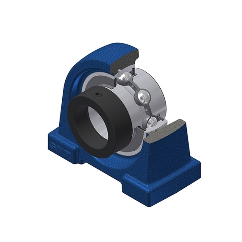 SNR EXPA211 Threaded Base Small Footprint Metric Pillow / Plummer Block Housing with Eccentric Collar Insert 55mm Bore - Allow 2-3 Days