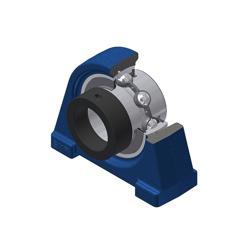 SNR EXPAE201N Threaded Base Small Footprint Metric Pillow / Plummer Block Housing with Eccentric Collar Insert 12mm Bore - Allow 2-3 Days