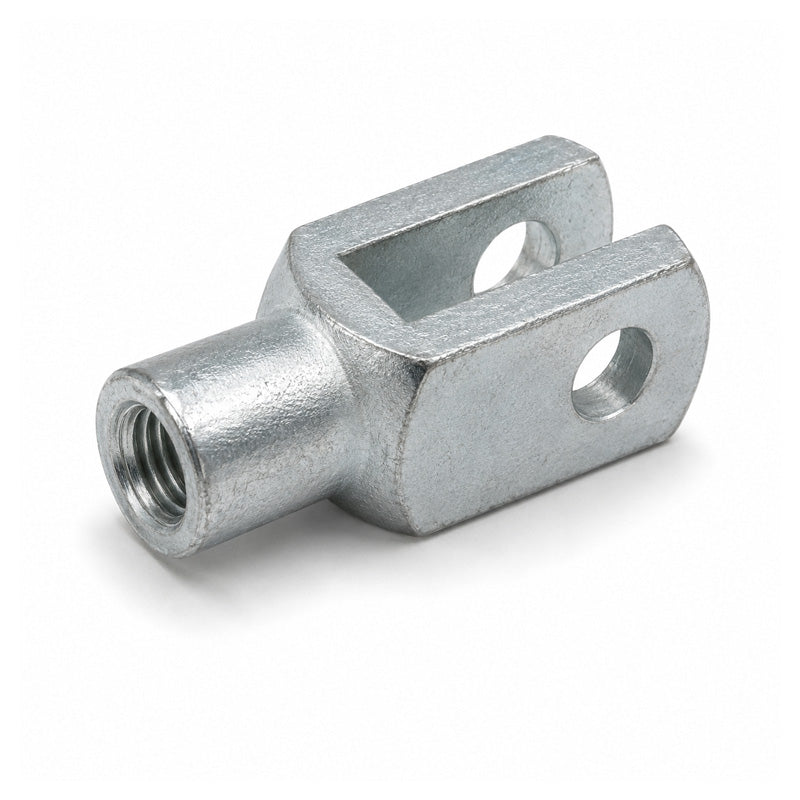 Durbal DG28X56 Right Hand Female Galvanised Steel Clevis 28mm Bore 56mm Base / Bore Center M27x2 Thread - Allow 7-10 Days