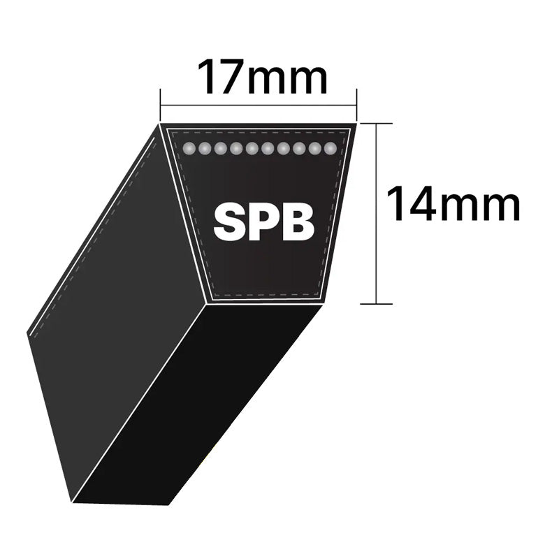 FSPB2800 SPB Section Anti Static Fire Resistant Wrapped V-Belt 17x14mm