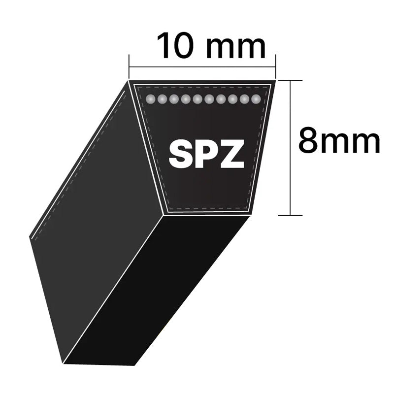 FSPZ850 SPZ Section Anti Static Fire Resistant Wrapped V-Belt 10x8mm