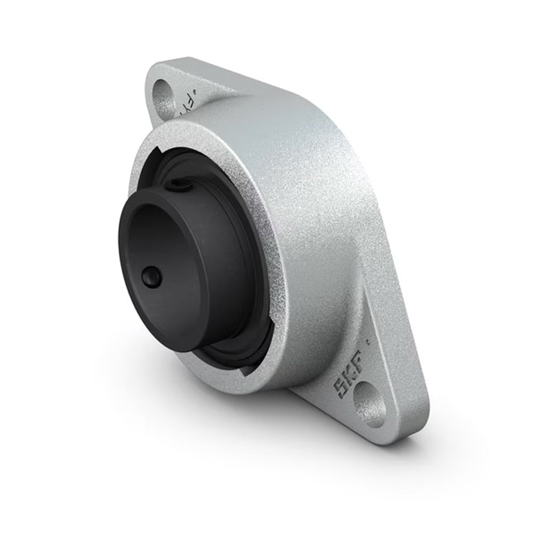 SKF FYT45TFVA201 Y Bearing Two Bolt Oval High Temperature Flange Unit Housing with Steel Cage Insert for Metric Shaft 45mm