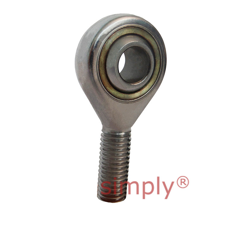 Fluro GARSW06 Right Hand Stainless Steel / PTFE Lined Maintenance Free Male Plain Rod End M6 Thread